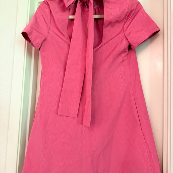 Staud Ilana Moire Mini Dress in Hot Pink! - Picture 4 of 5
